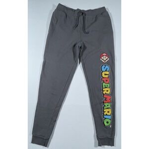 Super Mario Gray Pull ups Sweat Pants Gray Size Mens/boys size Medium 30X28